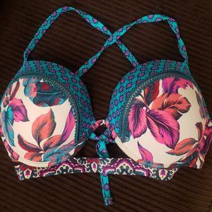 Shade & Shore Floral Push-Up Bikini Top